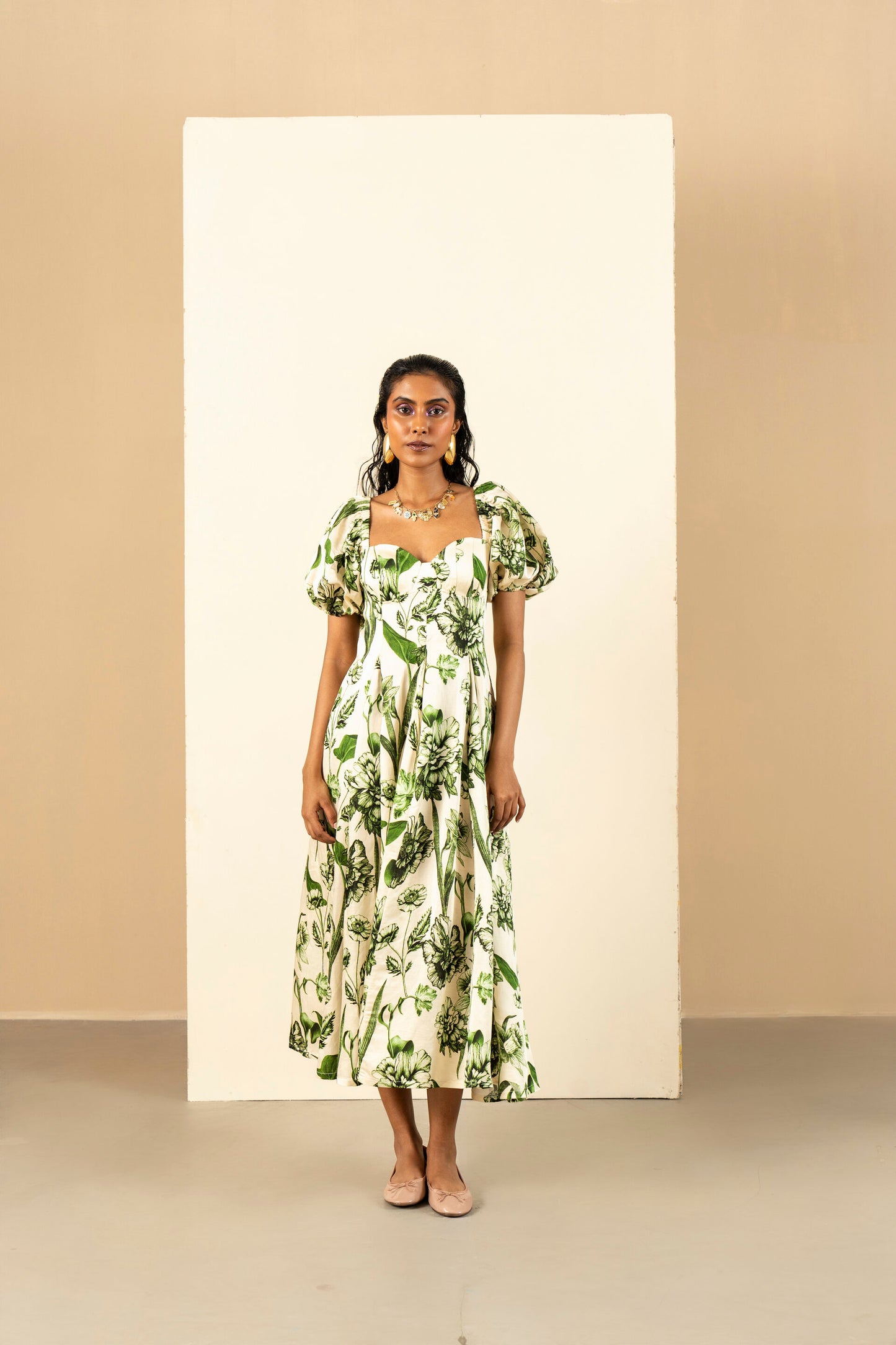 Olive Brava Midi Dress