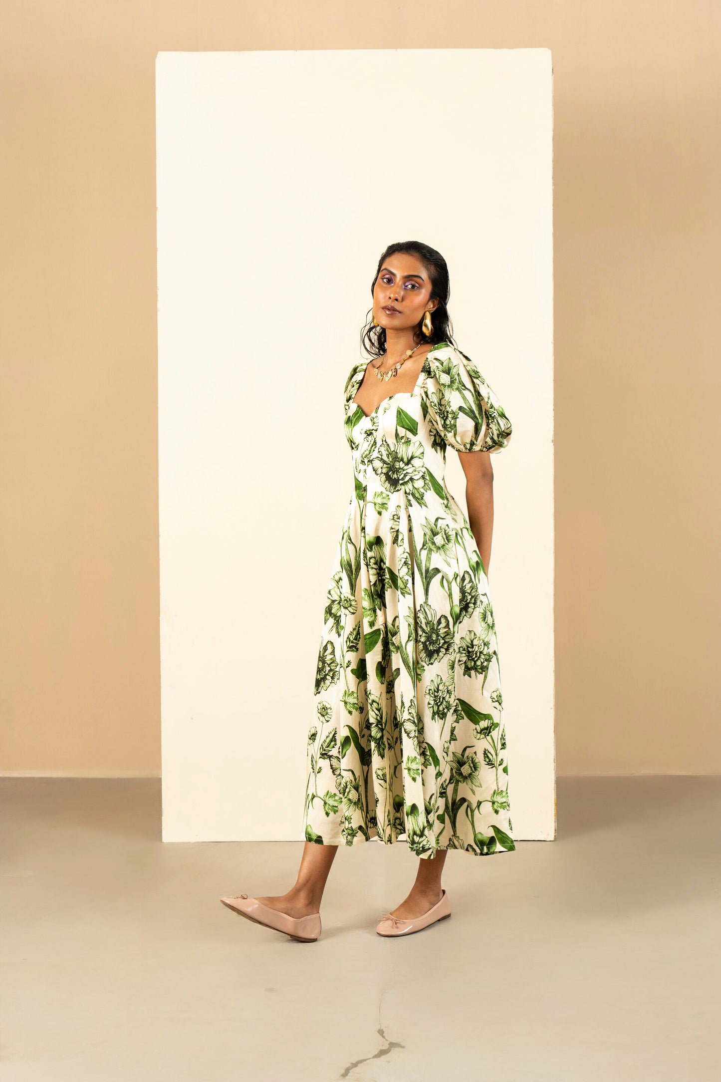 Olive Brava Midi Dress